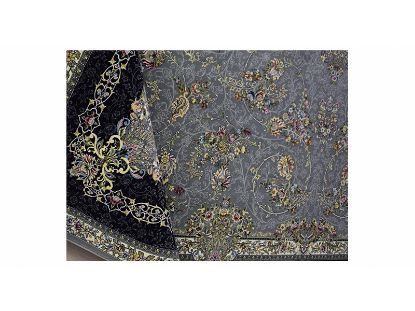 تصویر فرش پاتریس طرح پیچک رنگ طوسی 1200 شانه